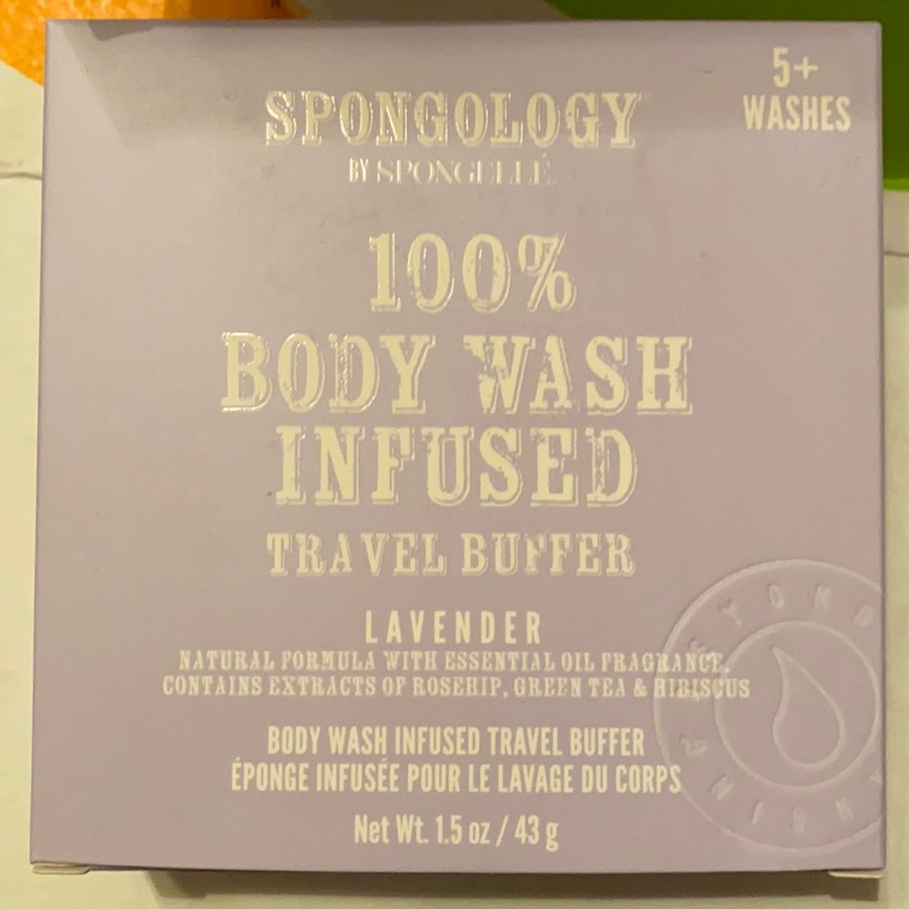 Body wash infused travel buffer